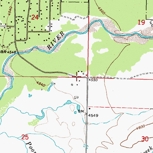Topographic Map of 14N09W24DDD_01 Well, MT