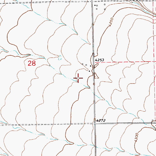 Topographic Map of 14N16E28DA__01 Well, MT