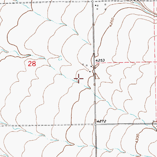 Topographic Map of 14N16E28DA__02 Well, MT