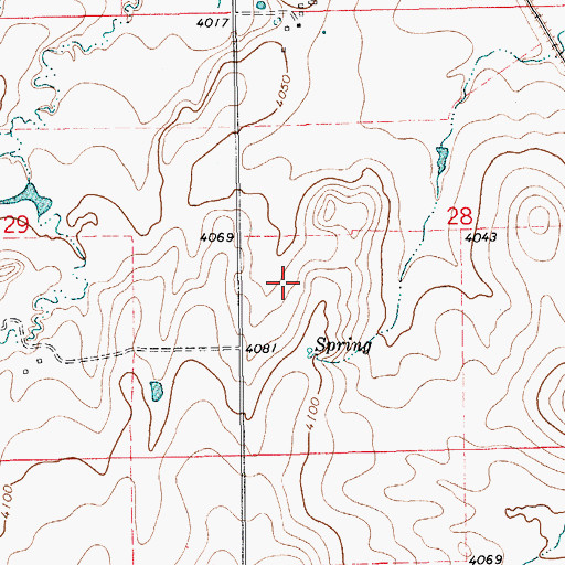 Topographic Map of 14N15E28CB__01 Well, MT