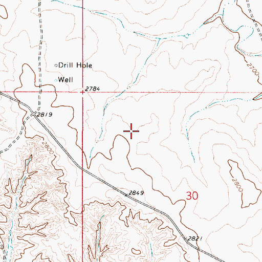 Topographic Map of 14N51E19CCDD01 Well, MT