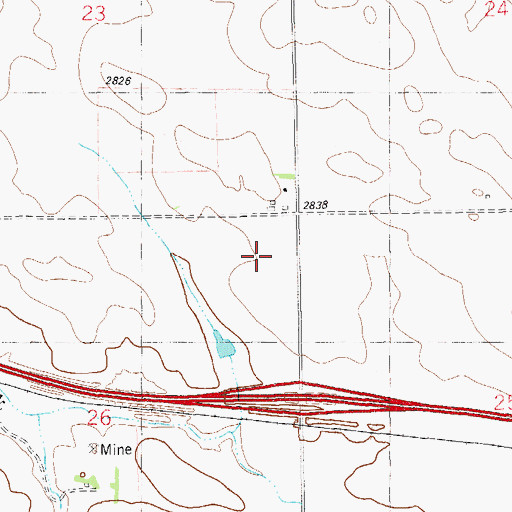 Topographic Map of 14N60E26ADBC01 Well, MT