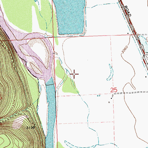 Topographic Map of 14N21W25BCAA01 Well, MT