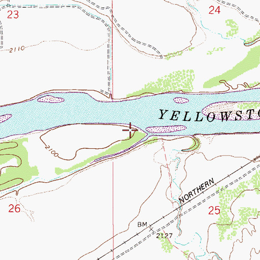 Topographic Map of 14N54E25BB__01 Well, MT