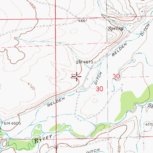 Topographic Map of 14N13E30BCD_01 Well, MT