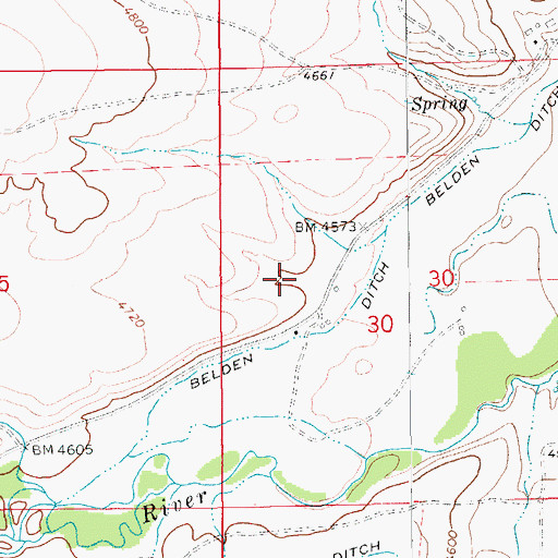Topographic Map of 14N13E30BC__01 Well, MT
