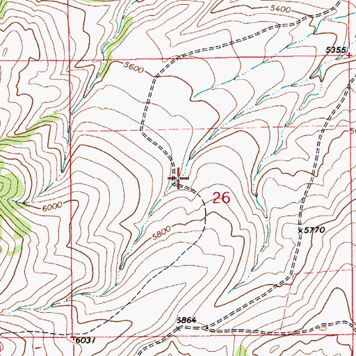 Topographic Map of 14N11E26BD__01 Spring, MT