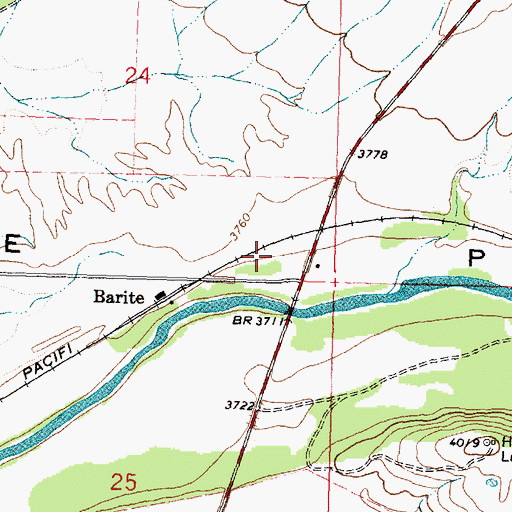 Topographic Map of 14N15W24DDCD01 Well, MT