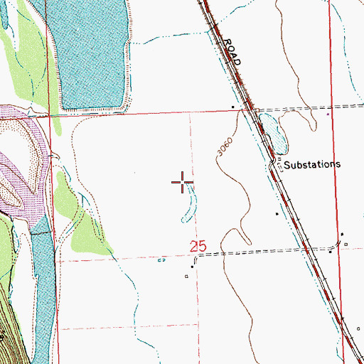 Topographic Map of 14N21W25ABCC01 Well, MT
