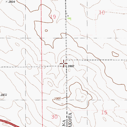 Topographic Map of 14_61_30AAA1__ Well, MT