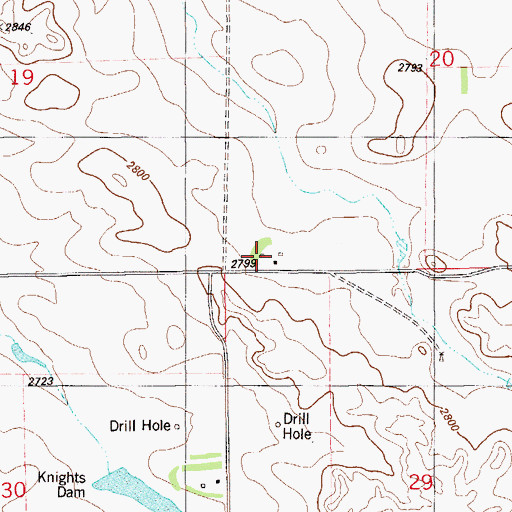 Topographic Map of 14N60E20CCC_01 Well, MT