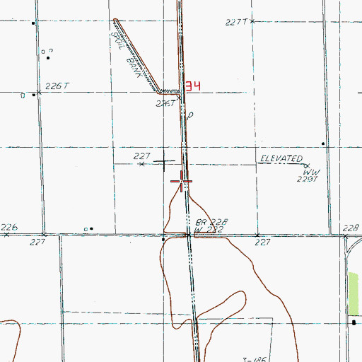 Topographic Map of Honey Cypress Ditch Number 4, AR