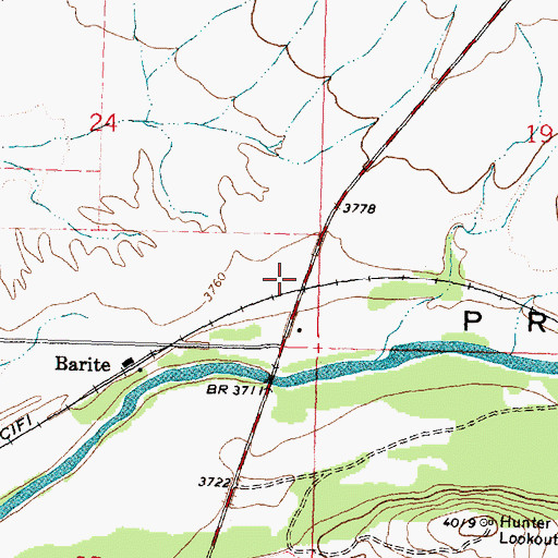Topographic Map of 14N15W24DDAC01 Well, MT