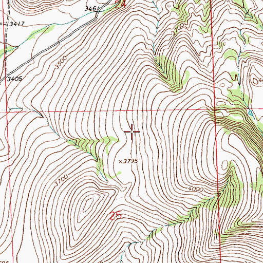 Topographic Map of 14N20W25AB__02 Well, MT