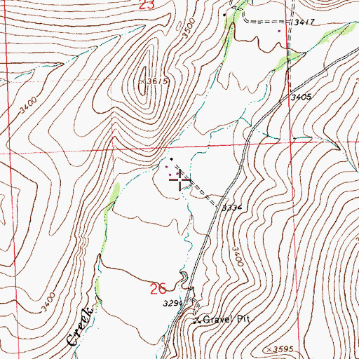 Topographic Map of 14N20W26AB__01 Well, MT