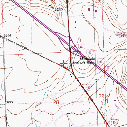 Topographic Map of 14N20W28AB__01 Well, MT