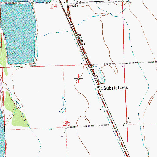 Topographic Map of 14N21W25AB__01 Well, MT