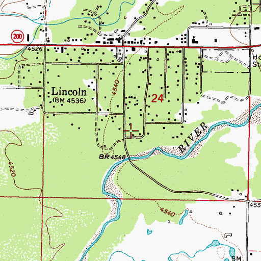 Topographic Map of 14N09W24CAD_03 Well, MT