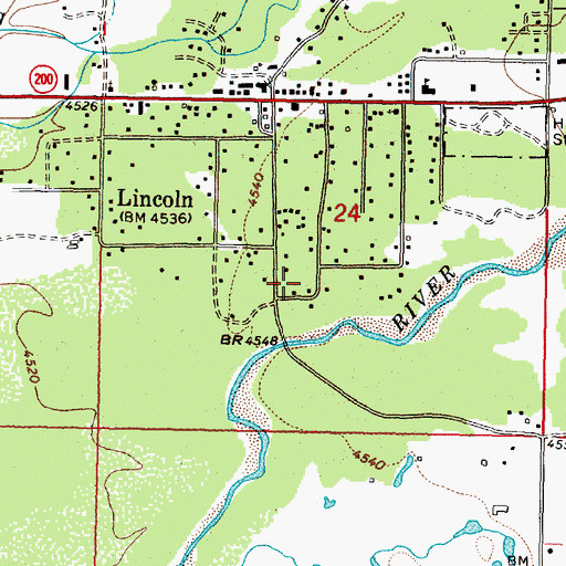 Topographic Map of 14N09W24CAD_05 Well, MT