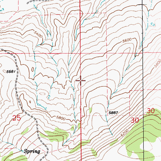 Topographic Map of 14N12E30BB__01 Spring, MT