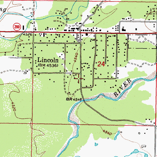 Topographic Map of 14N09W24CAD_04 Well, MT
