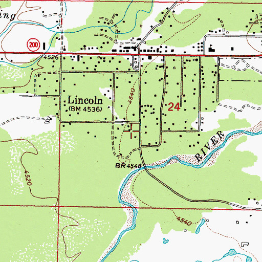 Topographic Map of 14N09W24CAD_01 Well, MT