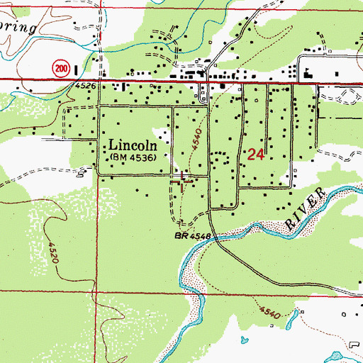 Topographic Map of 14N09W24CAB_03 Well, MT