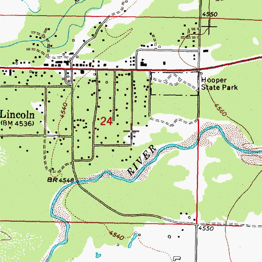Topographic Map of 14N09W24DBA_01 Well, MT
