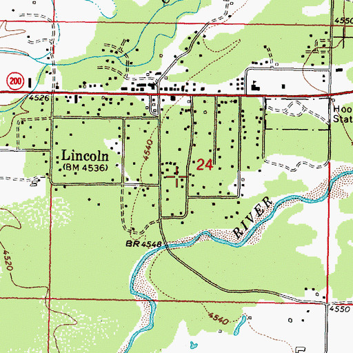 Topographic Map of 14N09W24DBB_01 Well, MT
