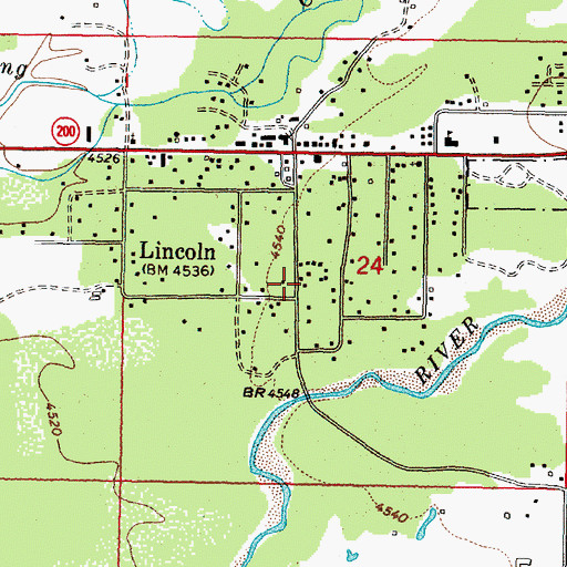 Topographic Map of 14N09W24CAA_02 Well, MT
