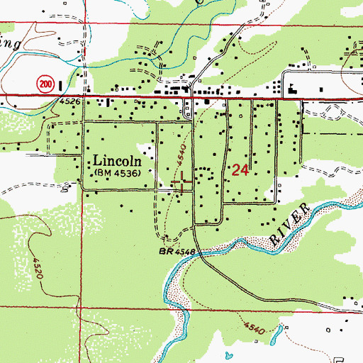 Topographic Map of 14N09W24CAA_01 Well, MT
