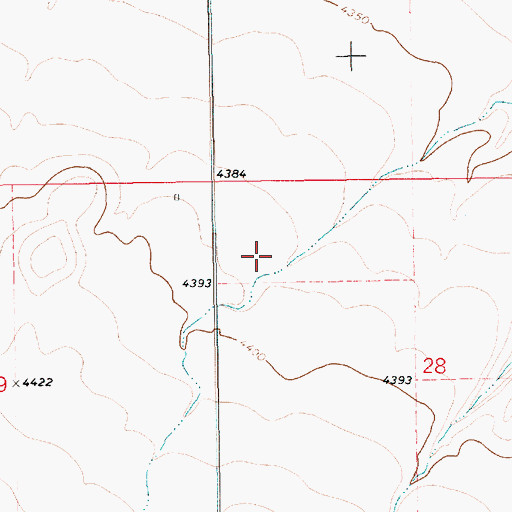 Topographic Map of 14N14E28BB__01 Well, MT