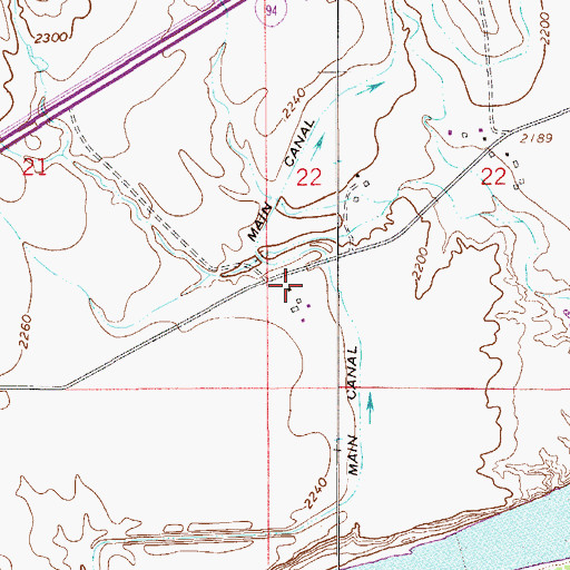 Topographic Map of 14N54E22CCBB01 Well, MT