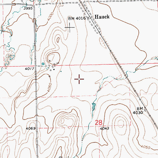 Topographic Map of 14N15E28BA__01 Well, MT