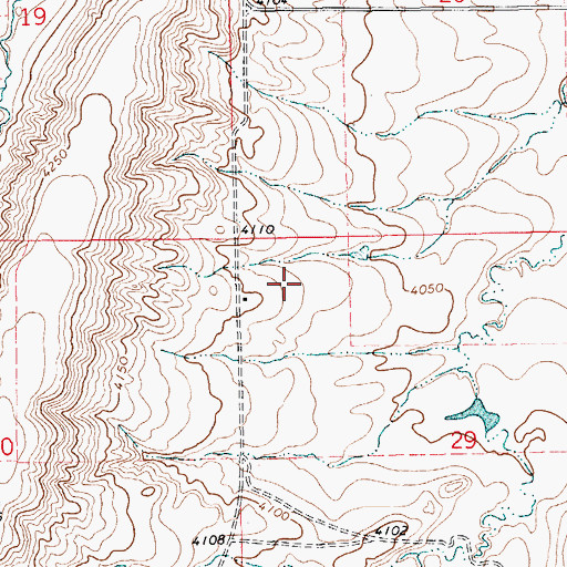 Topographic Map of 14N15E29BB__01 Well, MT