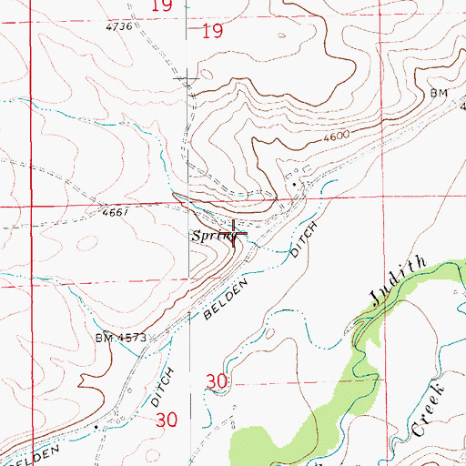 Topographic Map of 14N13E30ABB_01 Well, MT