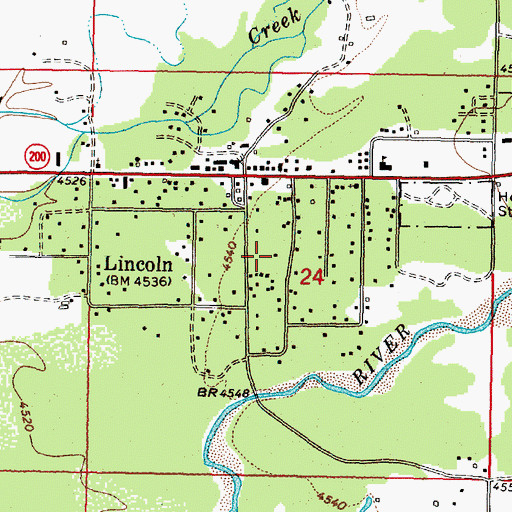 Topographic Map of 14N09W24BDD_03 Well, MT