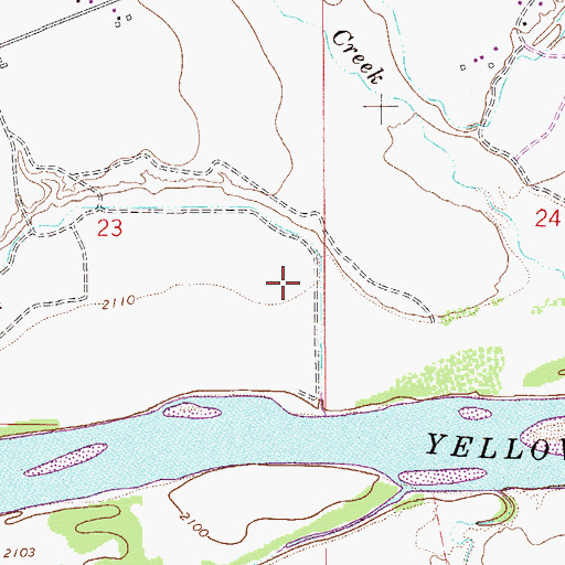Topographic Map of 14N54E23CAD_01 Well, MT