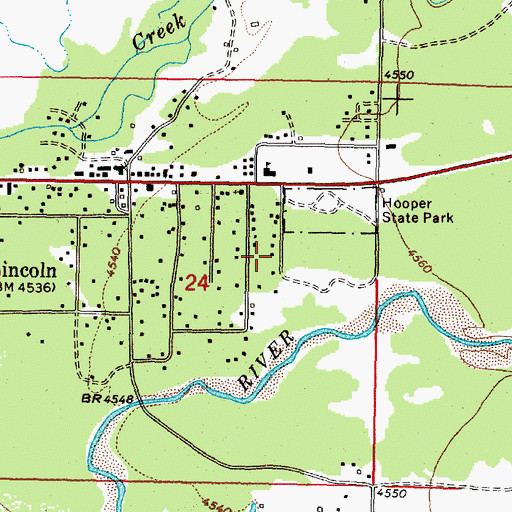 Topographic Map of 14N09W24ACD_03 Well, MT