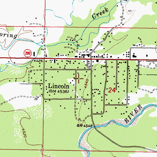 Topographic Map of 14N09W24BDC_02 Well, MT