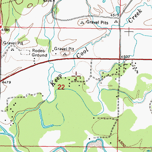 Topographic Map of 14N09W22ACD_01 Well, MT