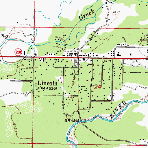 Topographic Map of 14N09W24BDD_02 Well, MT