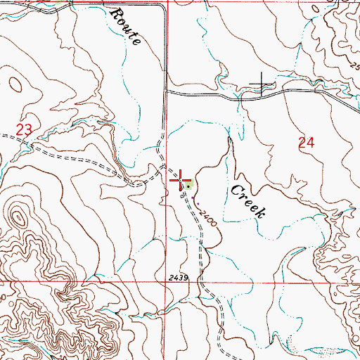 Topographic Map of 14N52E24CBCA01 Well, MT