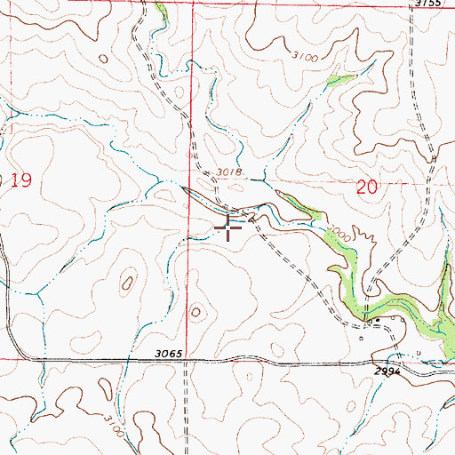 Topographic Map of 14N47E20CBDB01 Well, MT