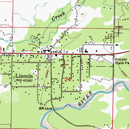 Topographic Map of 14N09W24ACB_04 Well, MT
