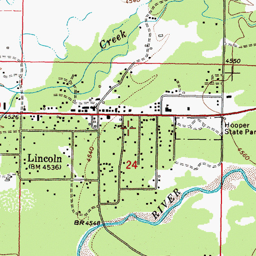 Topographic Map of 14N09W24ACB_01 Well, MT