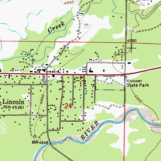 Topographic Map of 14N09W24ACA_01 Well, MT