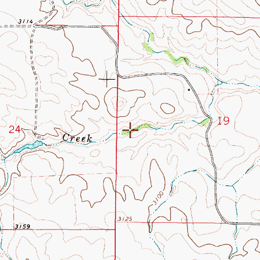 Topographic Map of 14N47E19CBBD01 Well, MT