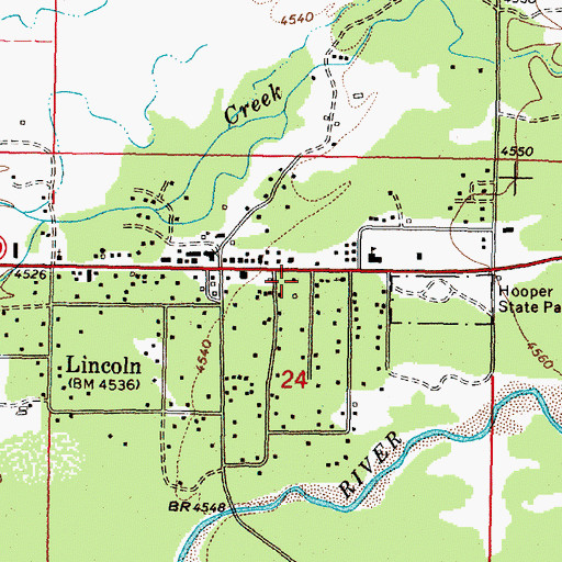 Topographic Map of 14N09W24ACB_03 Well, MT