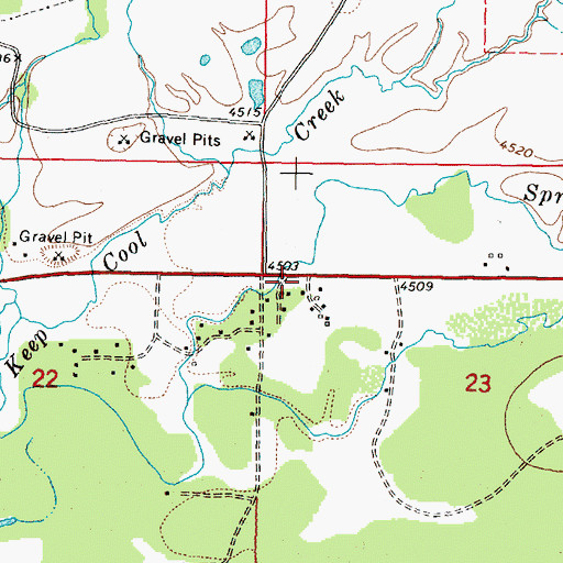 Topographic Map of 14N09W23BCB_02 Well, MT
